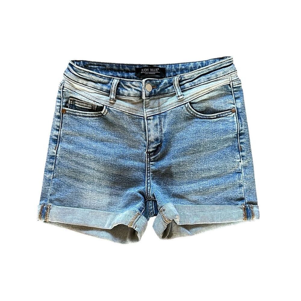 Judy Blue Vintage Wash Cuffed Jean Shorts